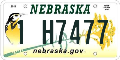 NE license plate 1H7477