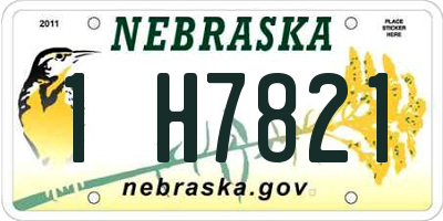NE license plate 1H7821