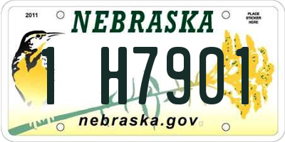NE license plate 1H7901