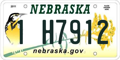 NE license plate 1H7912