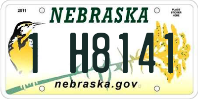 NE license plate 1H8141