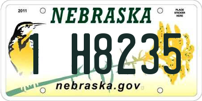 NE license plate 1H8235