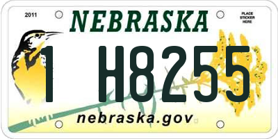 NE license plate 1H8255