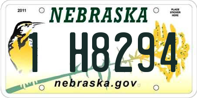 NE license plate 1H8294