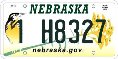 NE license plate 1H8327