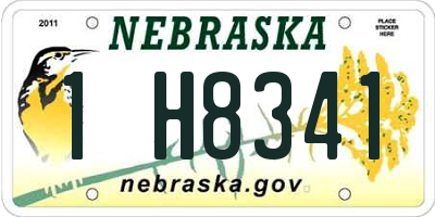 NE license plate 1H8341