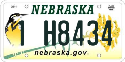 NE license plate 1H8434