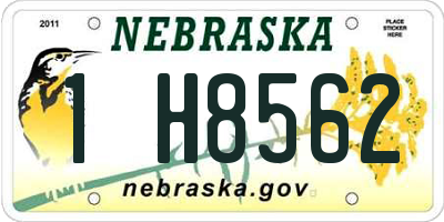 NE license plate 1H8562