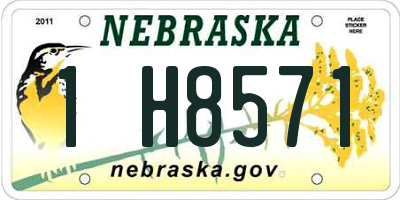 NE license plate 1H8571