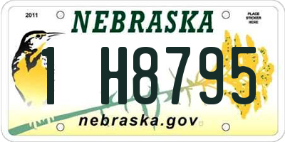 NE license plate 1H8795