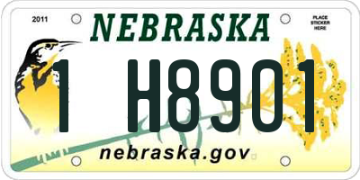 NE license plate 1H8901