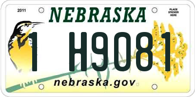 NE license plate 1H9081