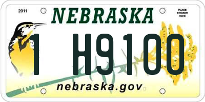 NE license plate 1H9100
