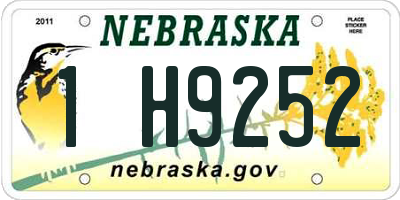 NE license plate 1H9252