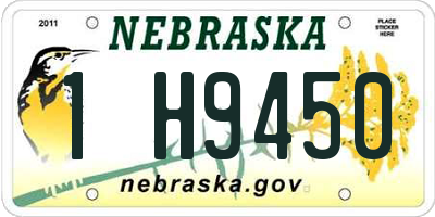 NE license plate 1H9450