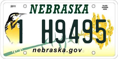NE license plate 1H9495