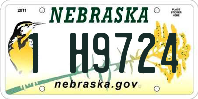 NE license plate 1H9724