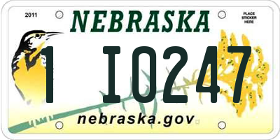 NE license plate 1I0247