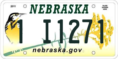 NE license plate 1I1271