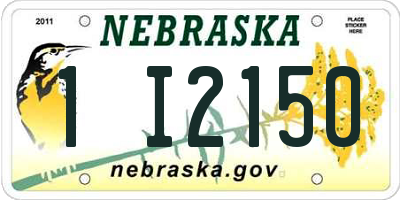 NE license plate 1I2150