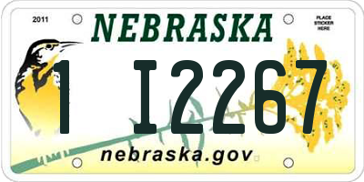 NE license plate 1I2267