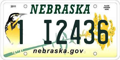 NE license plate 1I2436