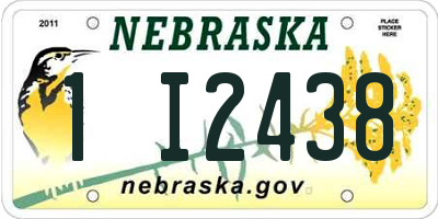 NE license plate 1I2438