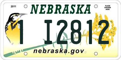 NE license plate 1I2812