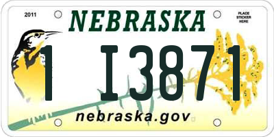 NE license plate 1I3871