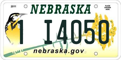NE license plate 1I4050