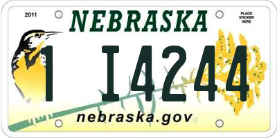 NE license plate 1I4244