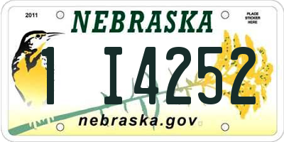 NE license plate 1I4252