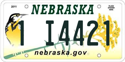 NE license plate 1I4421