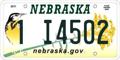 NE license plate 1I4502