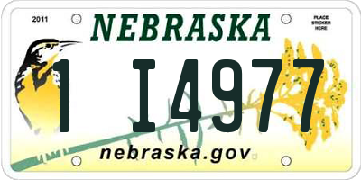 NE license plate 1I4977