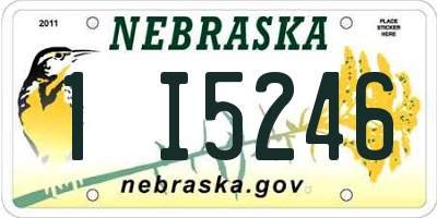 NE license plate 1I5246