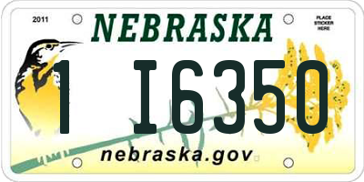 NE license plate 1I6350