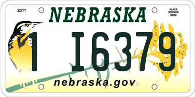 NE license plate 1I6379