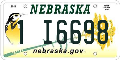 NE license plate 1I6698