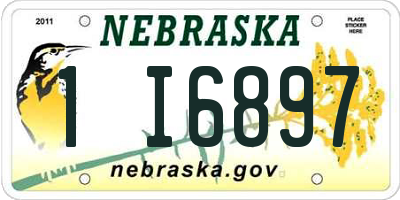 NE license plate 1I6897