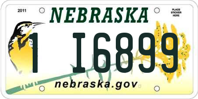 NE license plate 1I6899