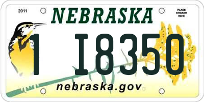NE license plate 1I8350