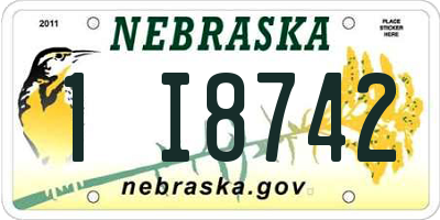 NE license plate 1I8742
