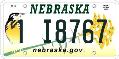 NE license plate 1I8767