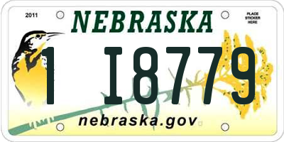 NE license plate 1I8779