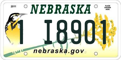 NE license plate 1I8901