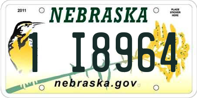 NE license plate 1I8964