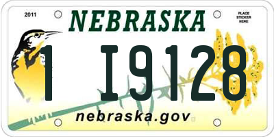 NE license plate 1I9128