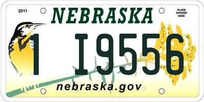 NE license plate 1I9556
