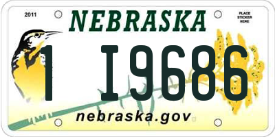 NE license plate 1I9686